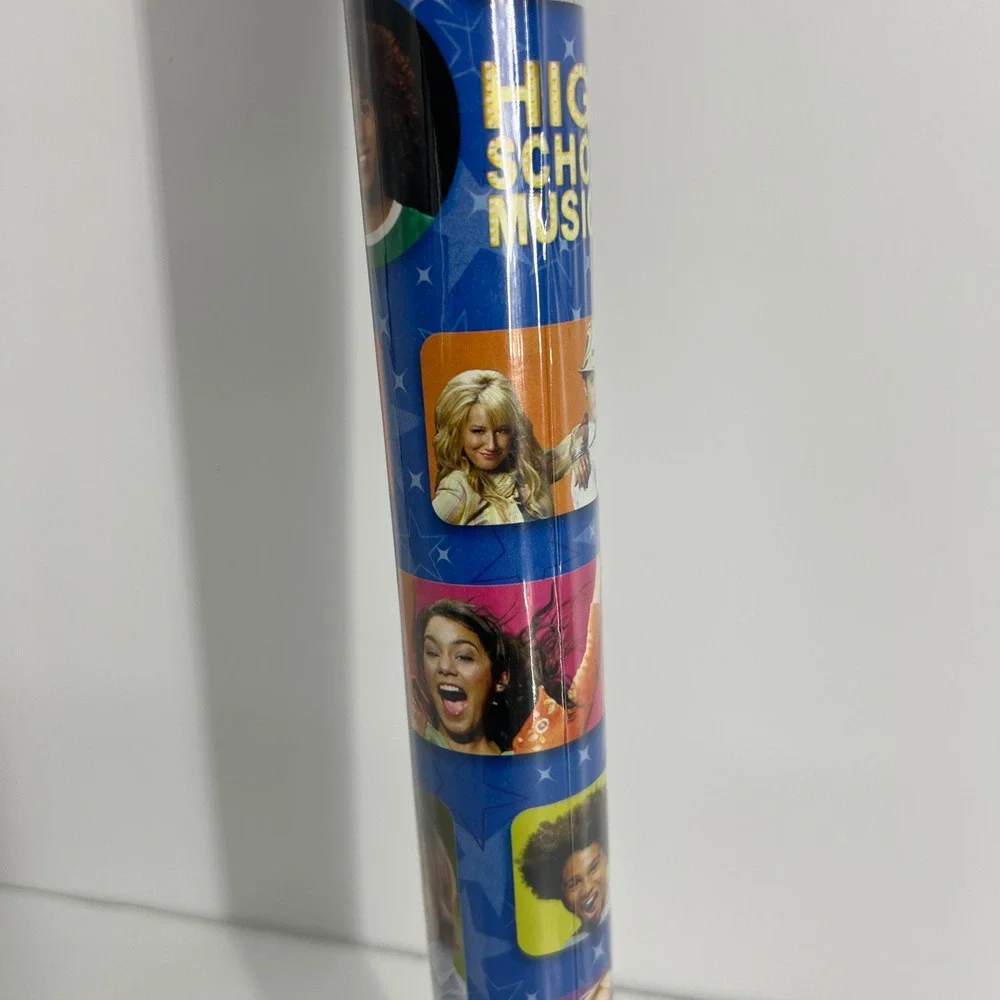 Disney High School Musical Gift Wrap Hallmark 15 Sq Ft Blue Vintage 2000s New‎